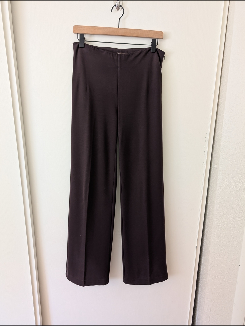 J. McLaughlin Women 4 Brown Wide Leg Dress Pants Minimalist Classic Contemporary